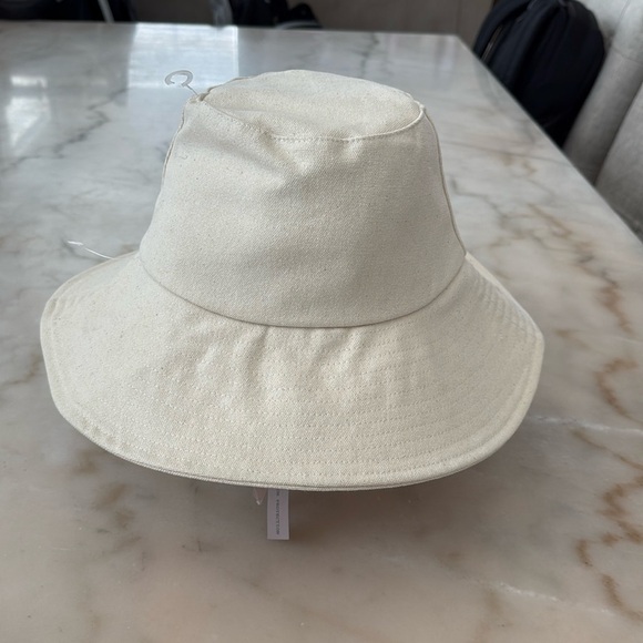 WYETH Sun Resort Hat Canvas Natural Ecru Cream Wide-Brim Hat Packable - Picture 6 of 16